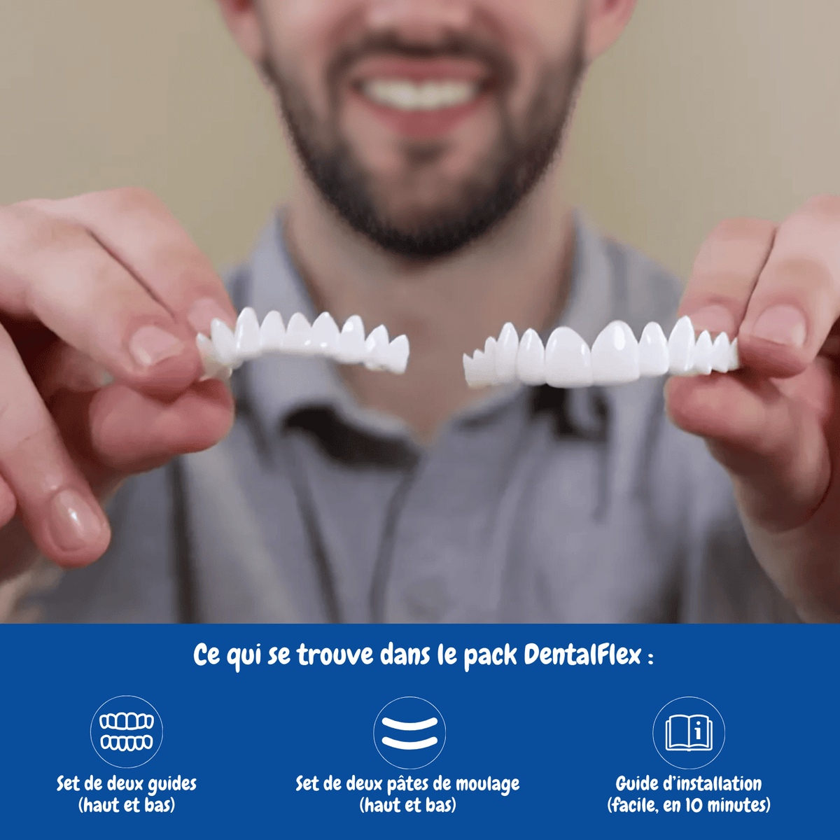 DentalFlex™ | Set de facettes modulables (haut et bas)